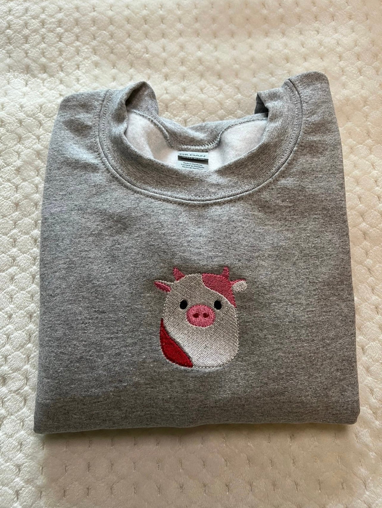 Cow Squishmallow Embroidered Sweatshirt