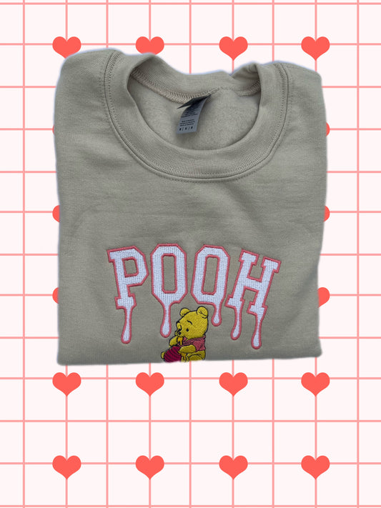 Pink Winnie the Pooh Embroidered Sweatshirt