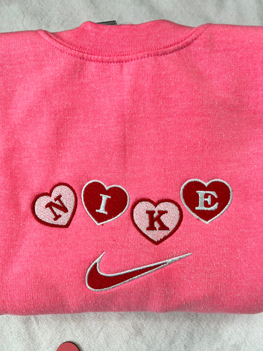 Pink hearts sweatshirt