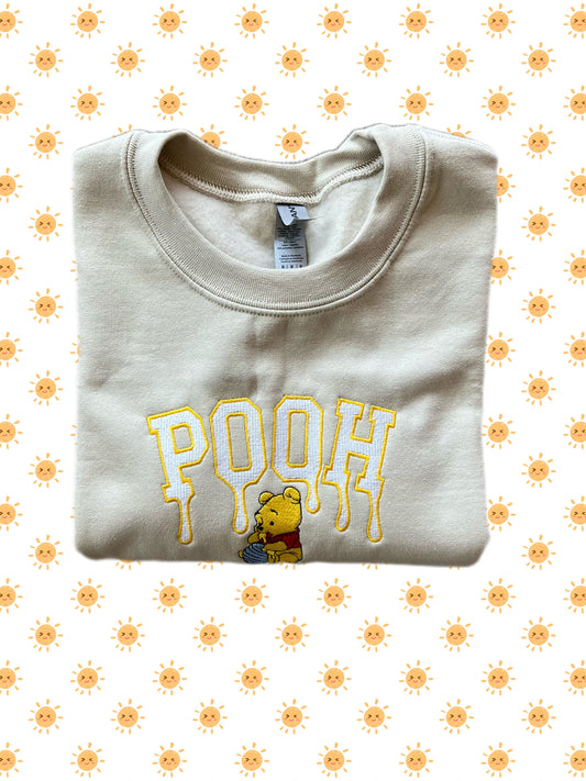 Yellow Honey Embroidered Sweatshirt